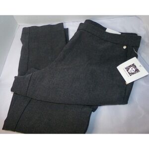 WOMENS ANNE KLEIN SZ 10 SLIM ANKLE DRESS PANTS / SLACKS~BLACK & GRAY~NWT